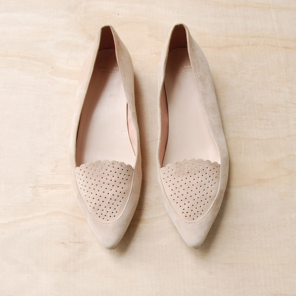 Cole Haan Suede Pink Flats / Grand OS D44046
